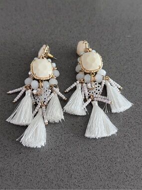 Lilly Pulitzer White Waterside Earrings